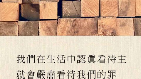 我們在生活中認真看待主就會嚴肅看待我們的罪(傅格森)