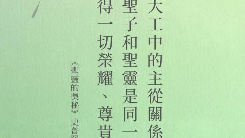 在救贖大工中的主從關係聖父、聖子和聖靈是同一本體同樣配得一切榮耀、尊貴與能力(聖靈的奧秘｜史普羅)