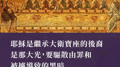 耶穌是繼承大衛寶座的後裔是那大光，要驅散由罪和被擄導致的黑暗(史瑞納新約神學)